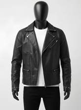 Noble Tan Leather Biker Jacket