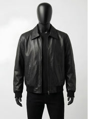 Classic Bomber Leather Jacket