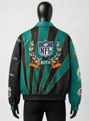 Kith x Jeff Hamilton NFL Dolphins Varsity Jacket