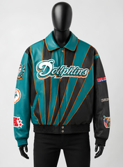 Kith x Jeff Hamilton NFL Dolphins Varsity Jacket