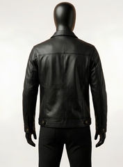 Trucker Style Genuine Leather Jacket