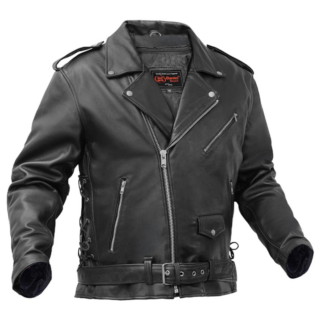 Mens Black Avirex Icon Leather Bomber Jacket