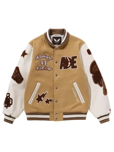 Multi Motif Bape Varsity Jacket