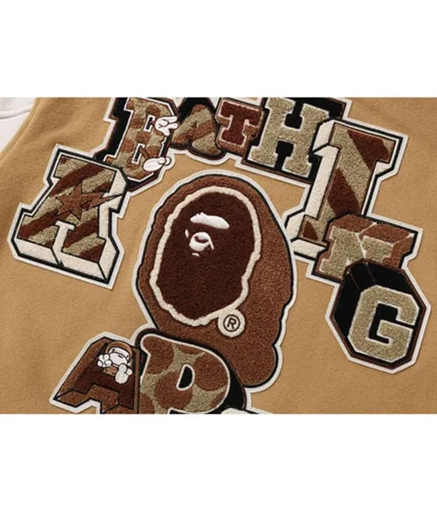 Multi Motif Bape Varsity Jacket