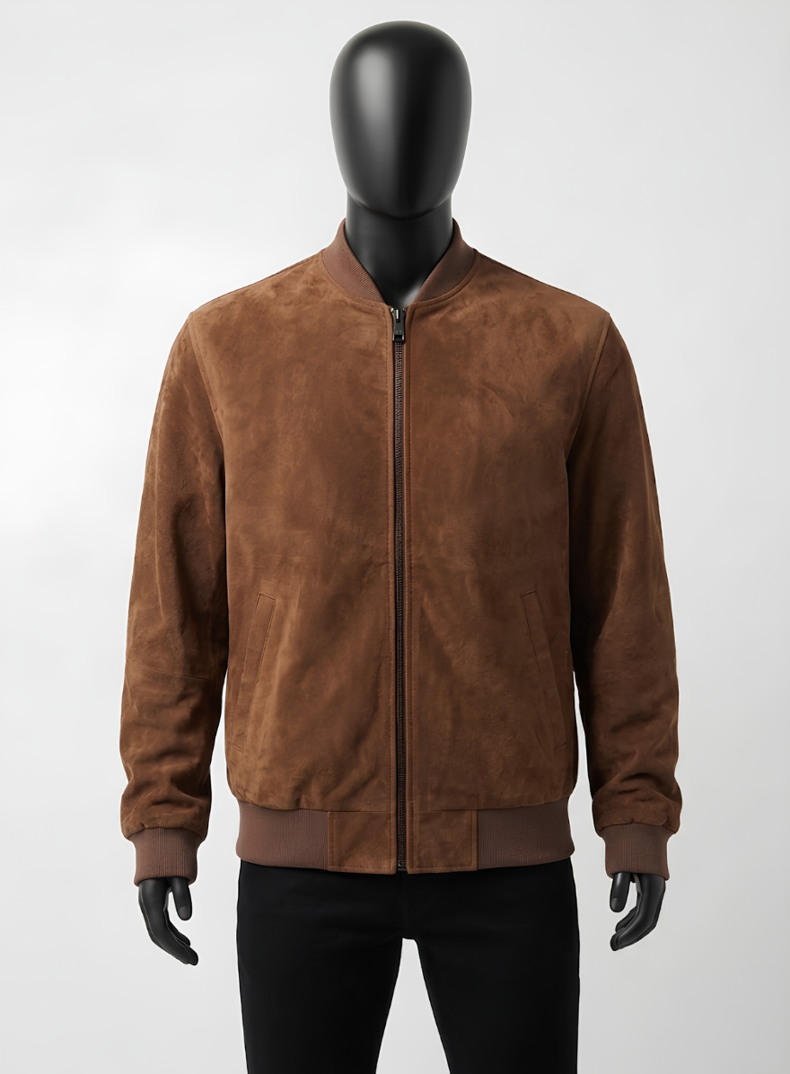 Bomber Suede Leather Jacket