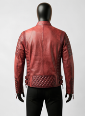 Charlotte Burnt Red Leather Jacket
