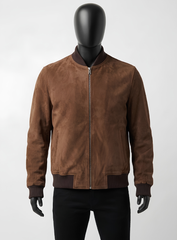 Oak Brown Suede Richard Madden Leather Jacket
