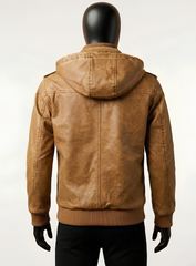 Vintage Brown Trucker Quilted Leather Jacket